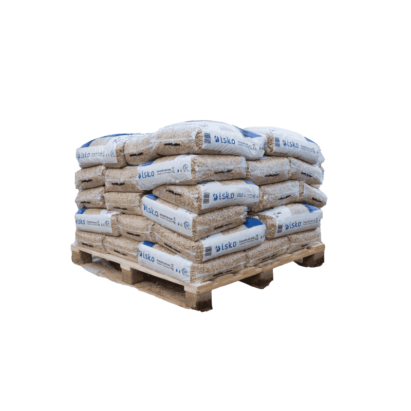 Medio palé de pellets de madera – 35 bolsas