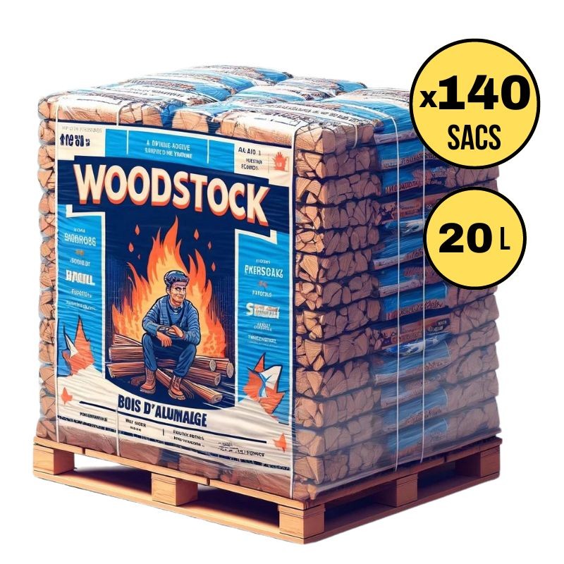 Palet de Leña para Encender – 140 Sacos 20 litros 2800 L