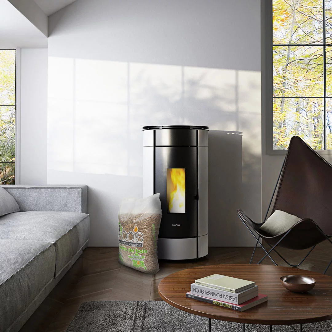 Palet de pellets de madera 3bois (sacos de 15 kg)